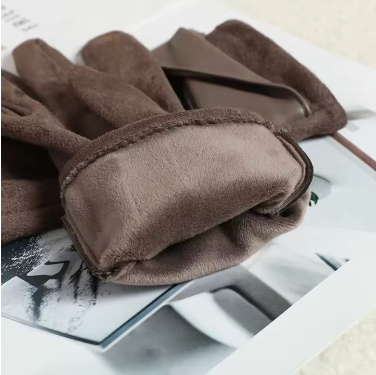Warme Damen Winterhandschuhe Schwarz