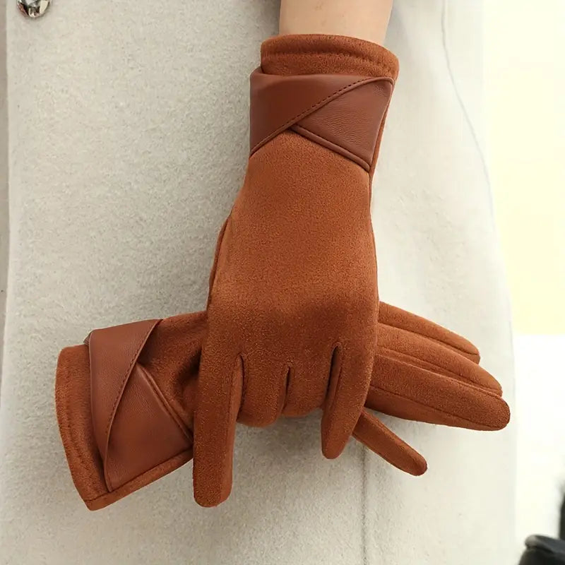 Warme Damen Winterhandschuhe Schwarz