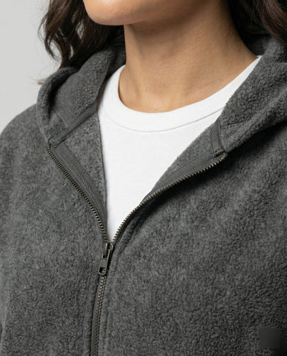 Damen Winter Sportanzug Set Gefüttert Grau Warm