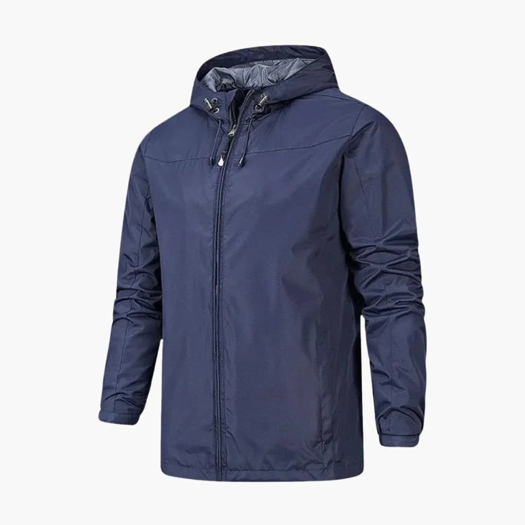 Wasserabweisende Herrenjacke mit verstellbarem Verschluss und schmaler Passform 1