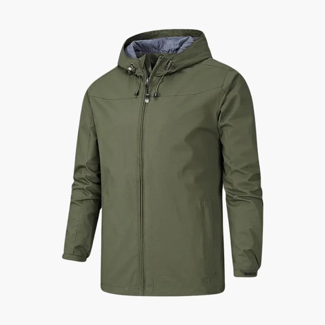 Wasserabweisende Herrenjacke mit verstellbarem Verschluss und schmaler Passform 2