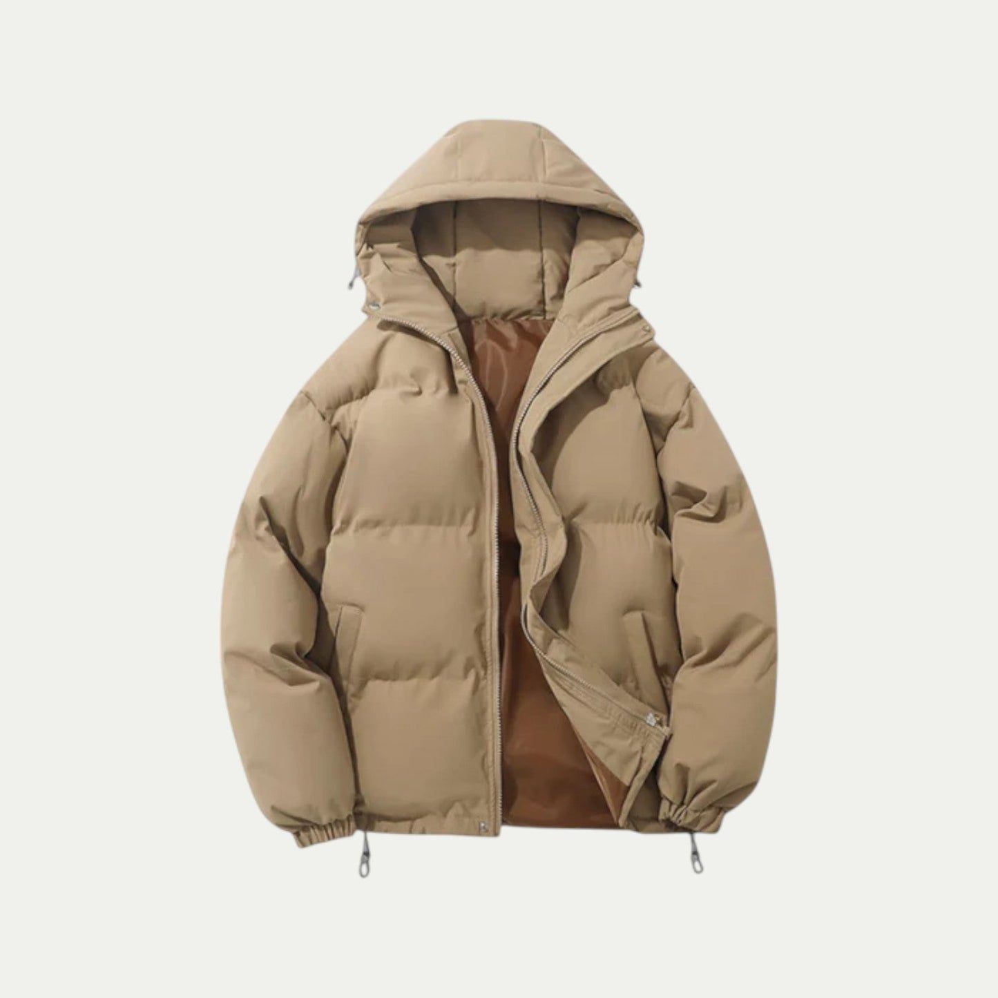 Wasserdichte Daunen-Winterjacke mit Kapuze 0