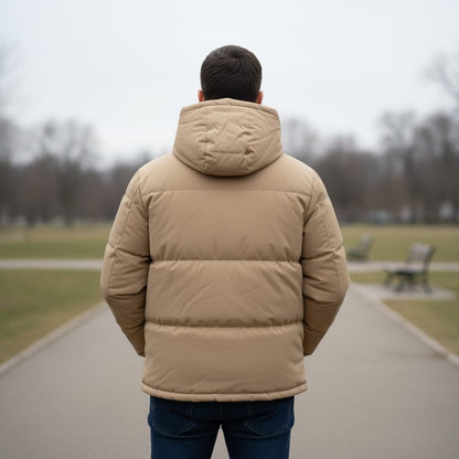 Wasserdichte Daunen-Winterjacke mit Kapuze 2