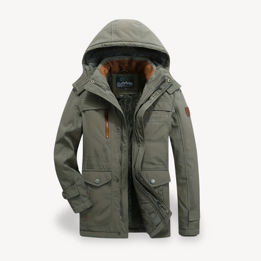 Wasserdichte Parkajacke mit Kapuze für Herren | Loravelle 0