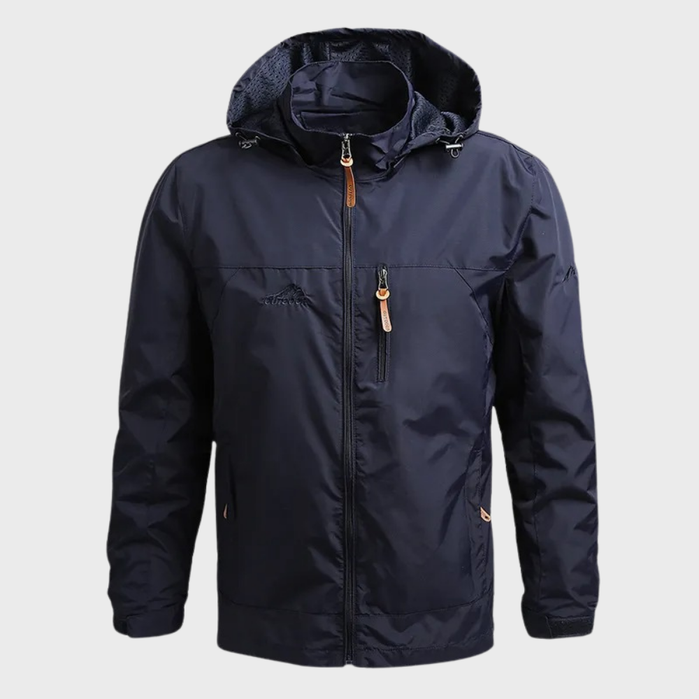 Wasserdichte Regenjacke mit Kapuze im lässigen Stil für Herren 2