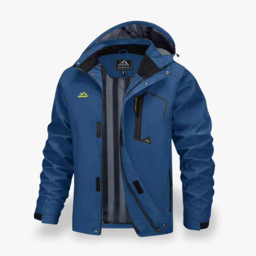 Wasserdichte Winterjacke mit Kapuze und Camouflage-Muster für Herren | Loravelle 1