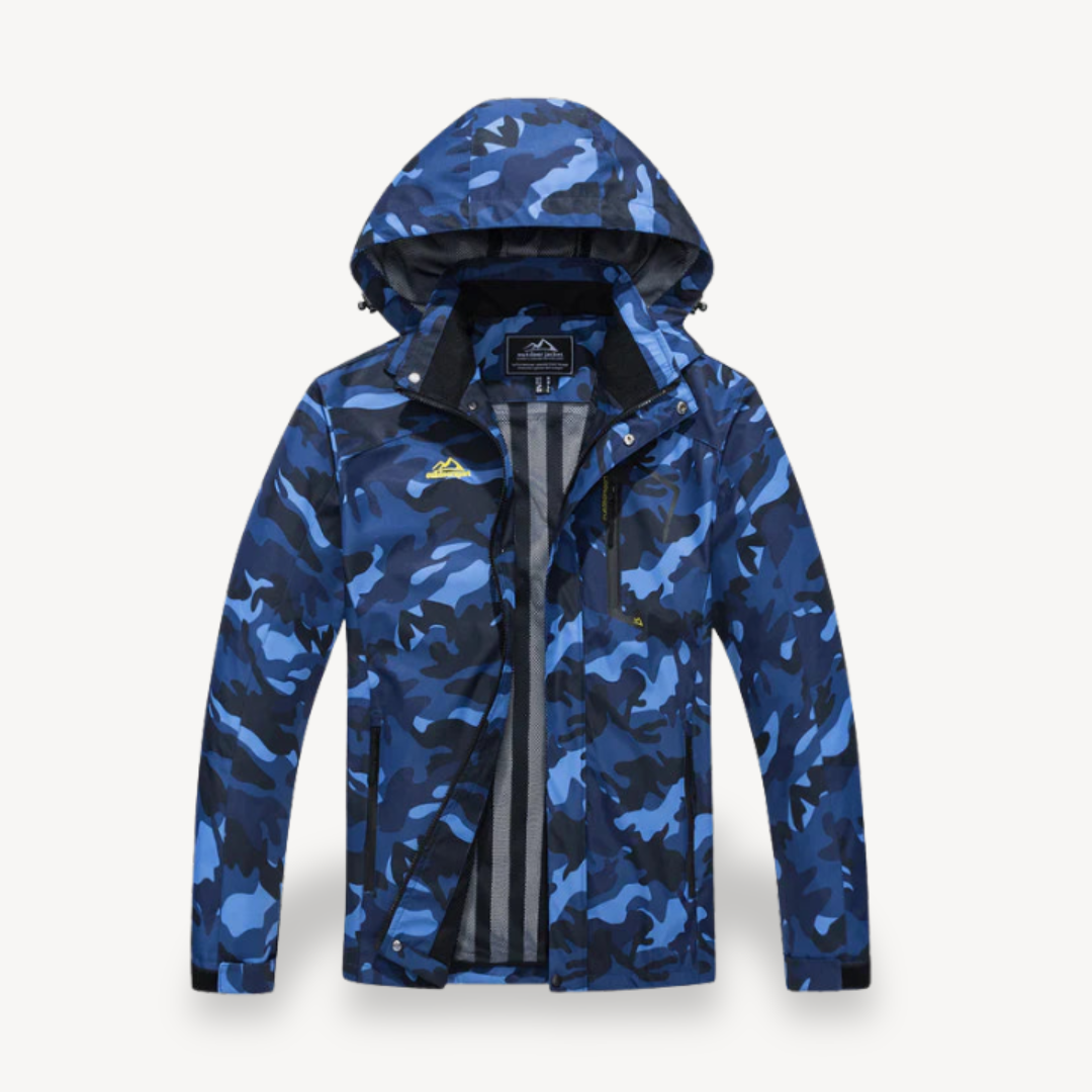 Wasserdichte Winterjacke mit Kapuze und Camouflage-Muster für Herren | Loravelle 10