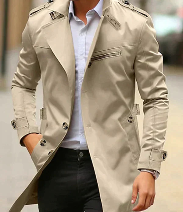 Herren Trenchcoat Klassisch Eleganter Oldschool Stil - BerlinGlamour