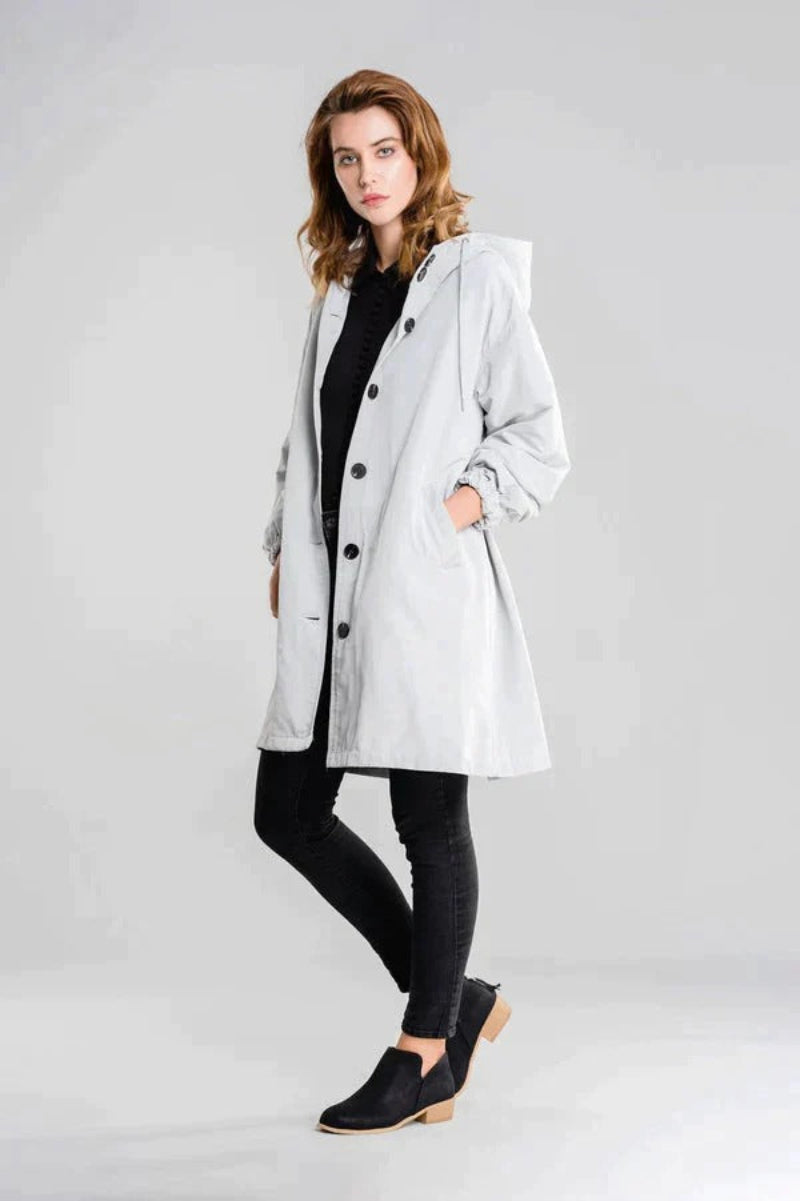 Damen Mantel Lang Locker Passform Freizeit - BerlinGlamour