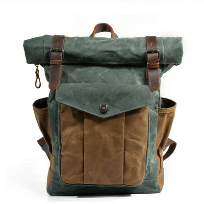 Nachhaltiger Reise Rucksack Rolltop Canvas Stilvoll - BerlinGlamour