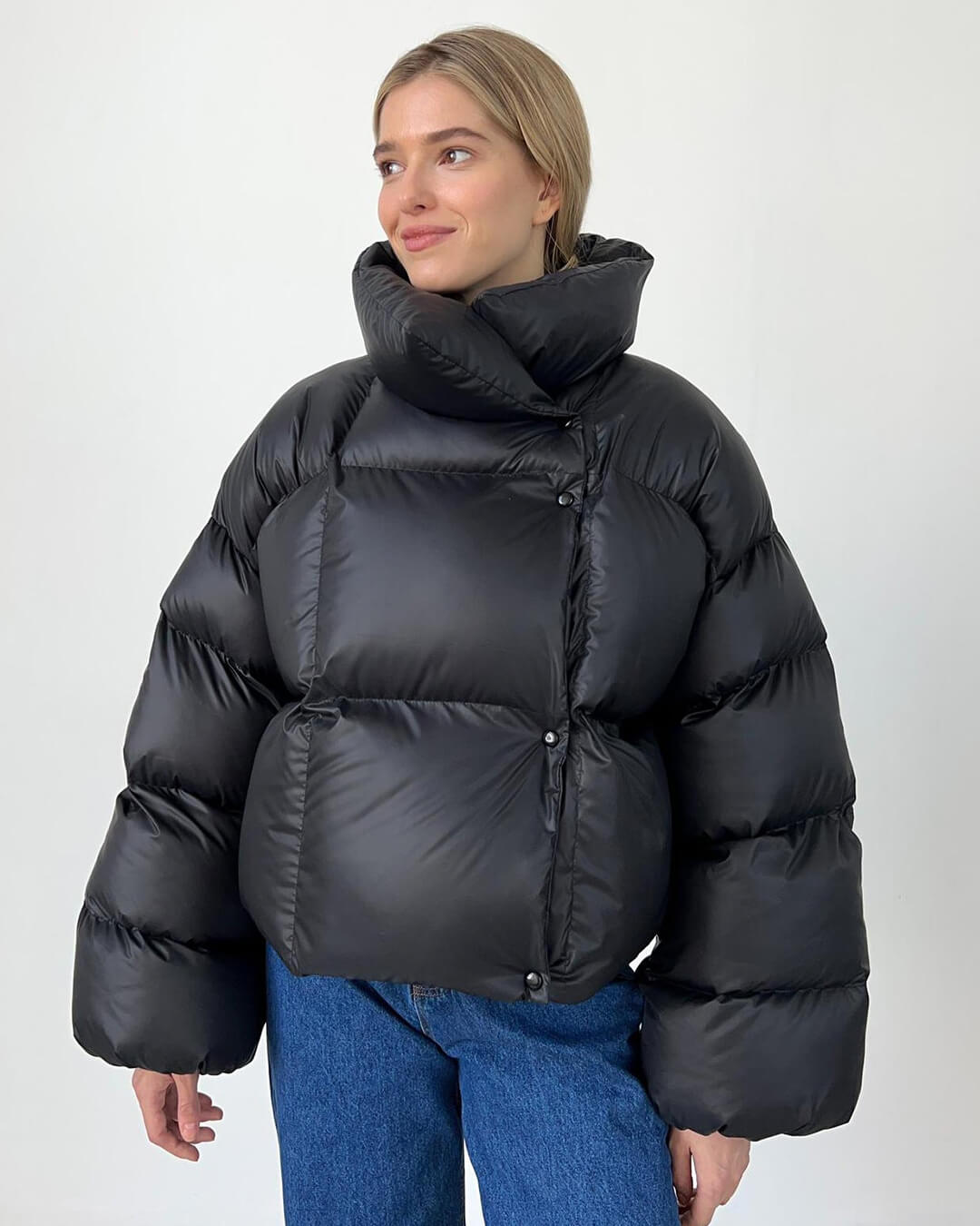 Übergroße Damen Steppjacke Winter Warm