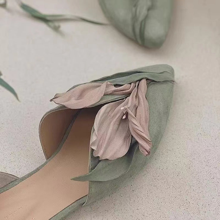 Ballerinas Spitze Handgemacht Rosenblüten Frauen Schuhe