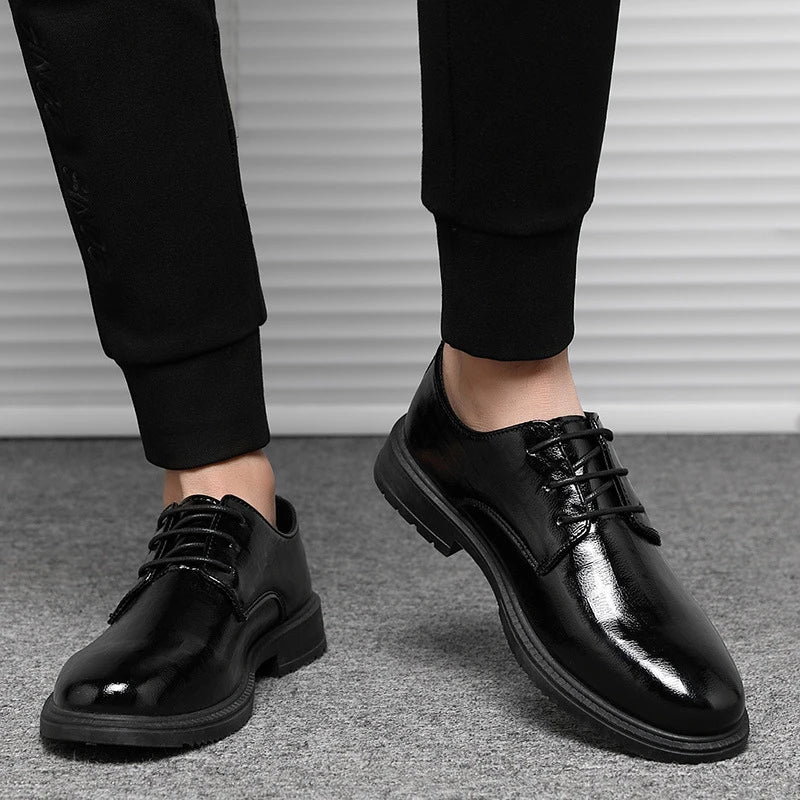 Herrenschuh Elegant Schwarz Lederschuh
