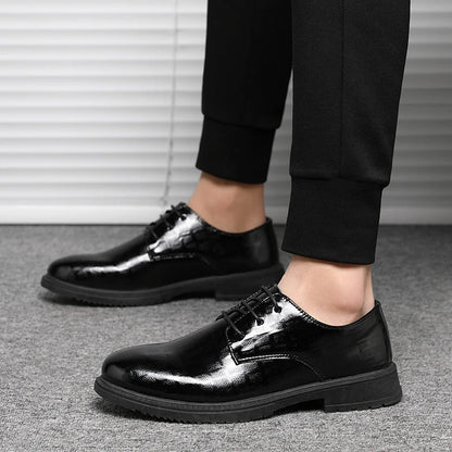 Herrenschuh Elegant Schwarz Lederschuh