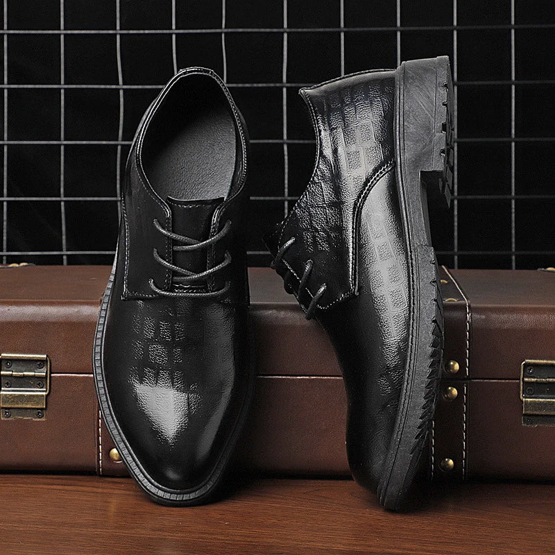 Herrenschuh Elegant Schwarz Lederschuh
