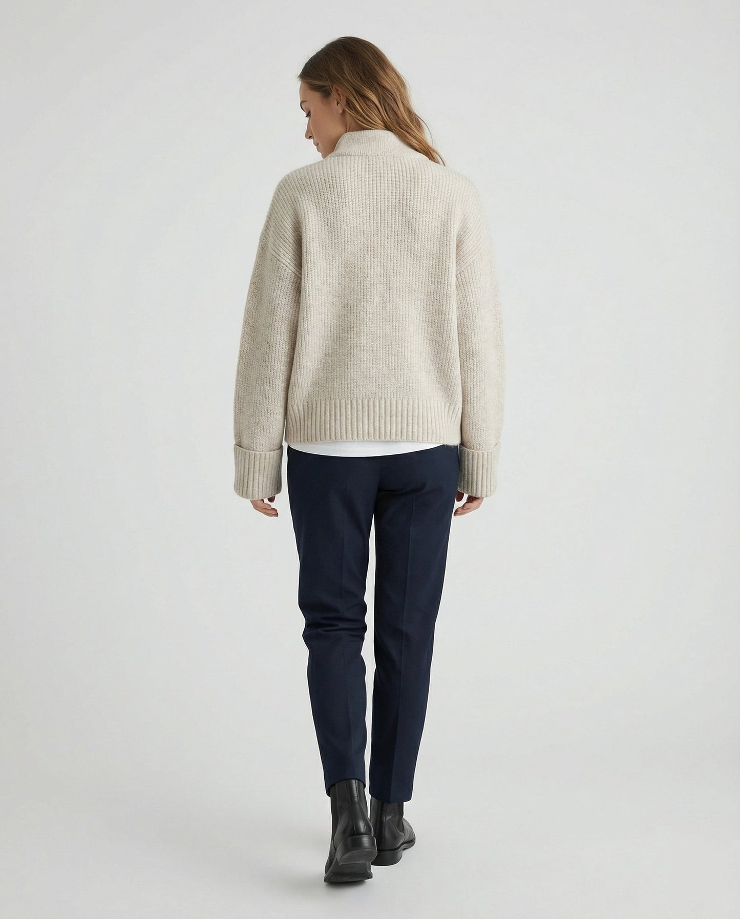 Kurze Strickjacke Damen Reißverschluss Weich
