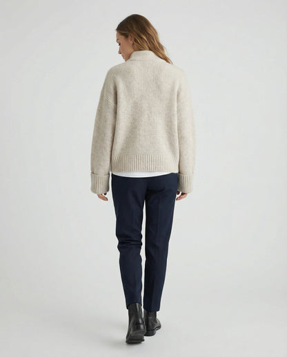 Kurze Strickjacke Damen Reißverschluss Weich