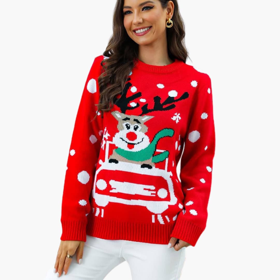 Weihnachts Pullover für Damen mit Rentier Design 2