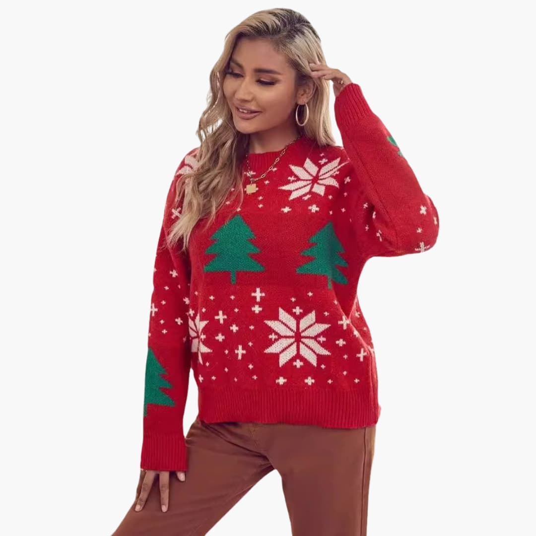 Weihnachts pullover für Damen mit Baum 5