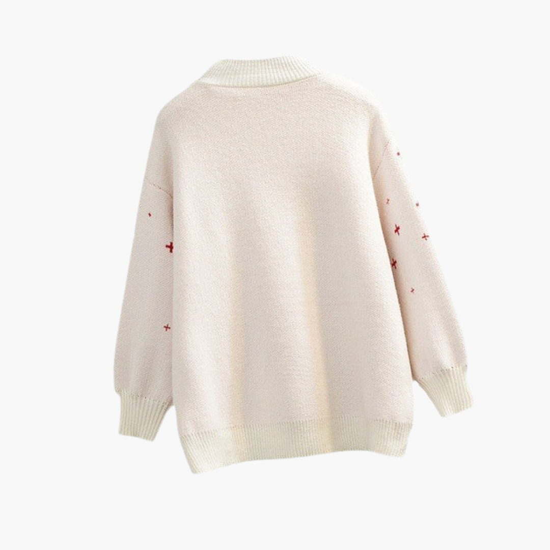 Weihnachtspullover für Damen mit Rentiermotiv 3