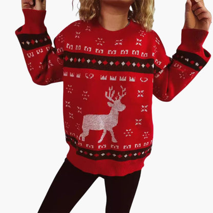 Weihnachtspullover für Damen mit Rentiermotiv 5