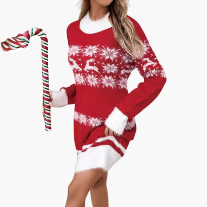 Weihnachtspullover für Damen mit Schneeflocken Design 1