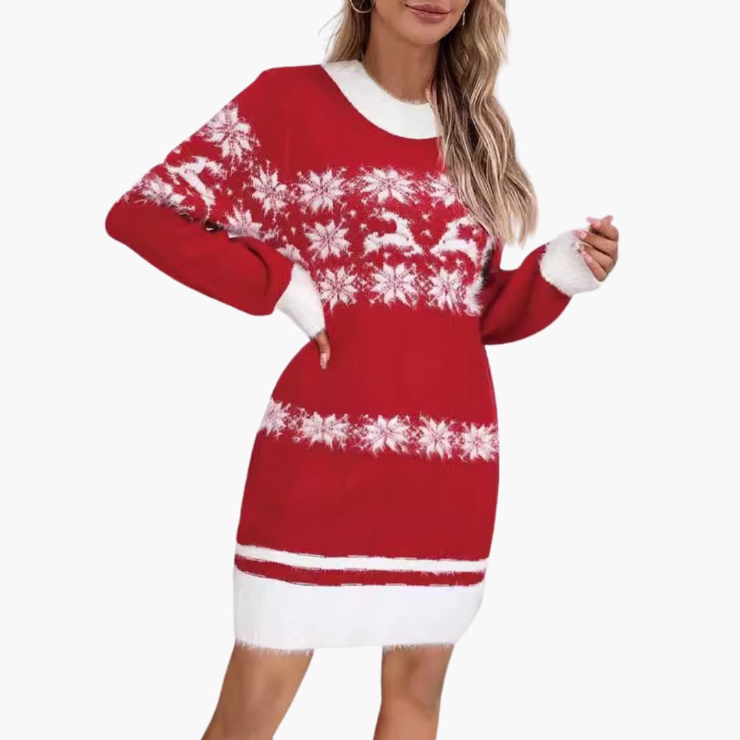 Weihnachtspullover für Damen mit Schneeflocken Design 2