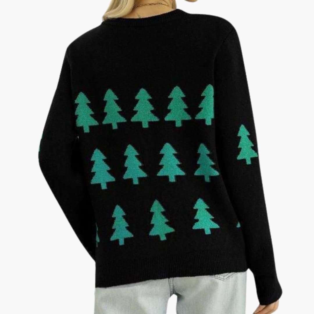 Weihnachtspullover für Damen mit Weihnachtsbaum-Motiv 3