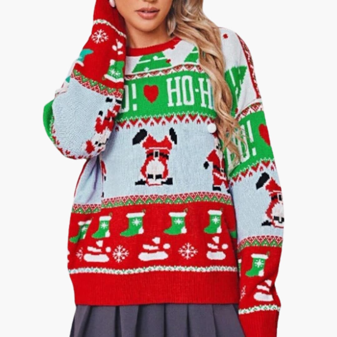 Weihnachtspullover für Damen mit festlichem Design 1