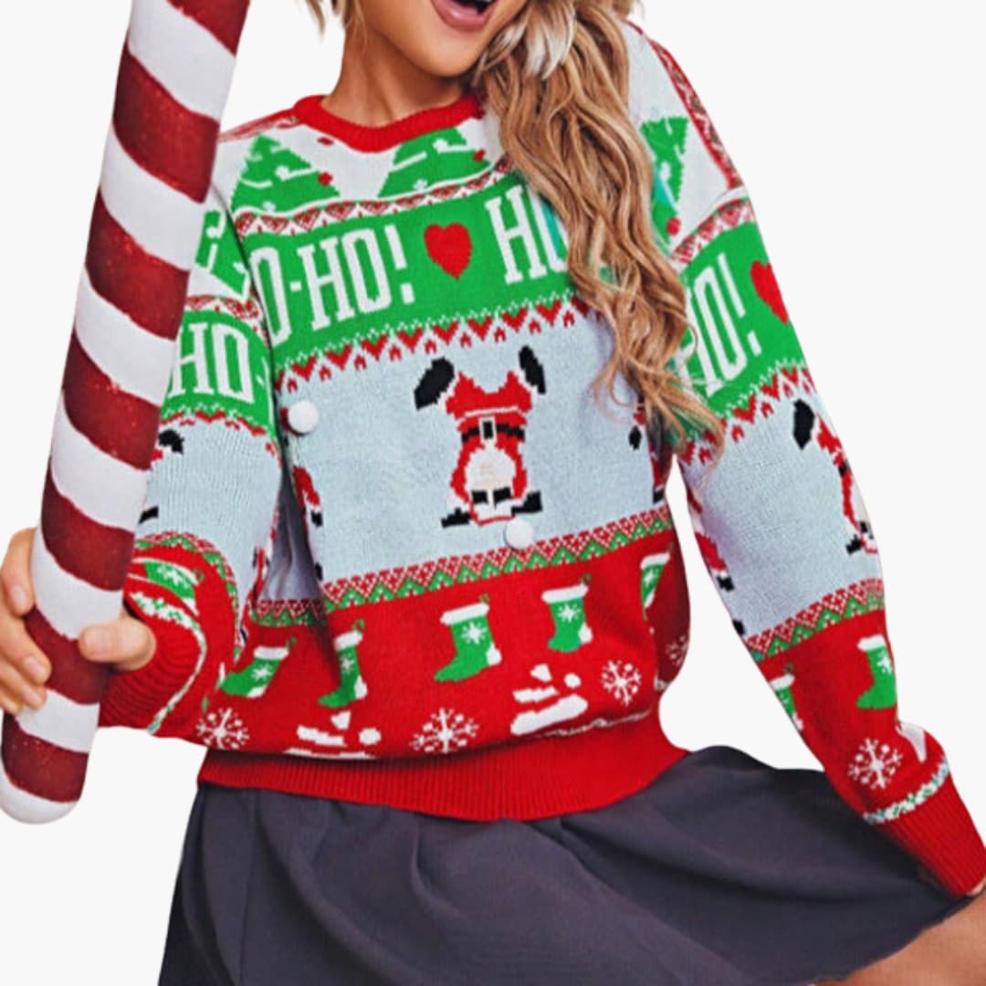 Weihnachtspullover für Damen mit festlichem Design 3