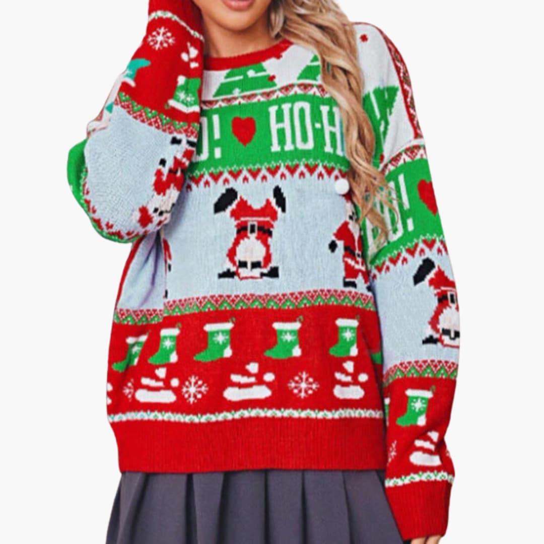 Weihnachtspullover für Damen mit festlichem Design 4