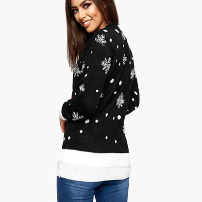 Weihnachtspullover für Damen mit festlichem Design und großem Motiv 3