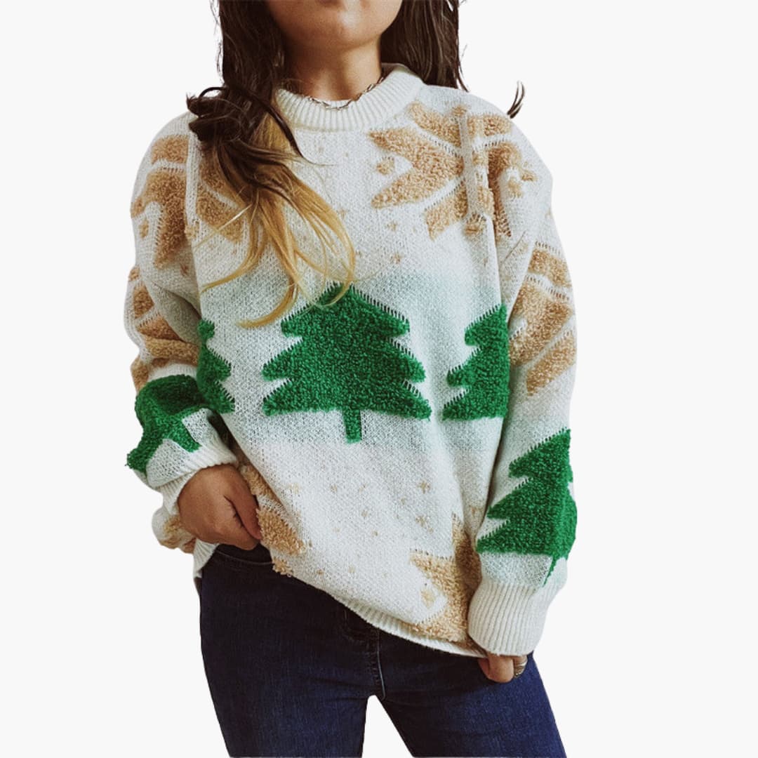 Weihnachtspullover für Damen mit festlichem Motiv 1