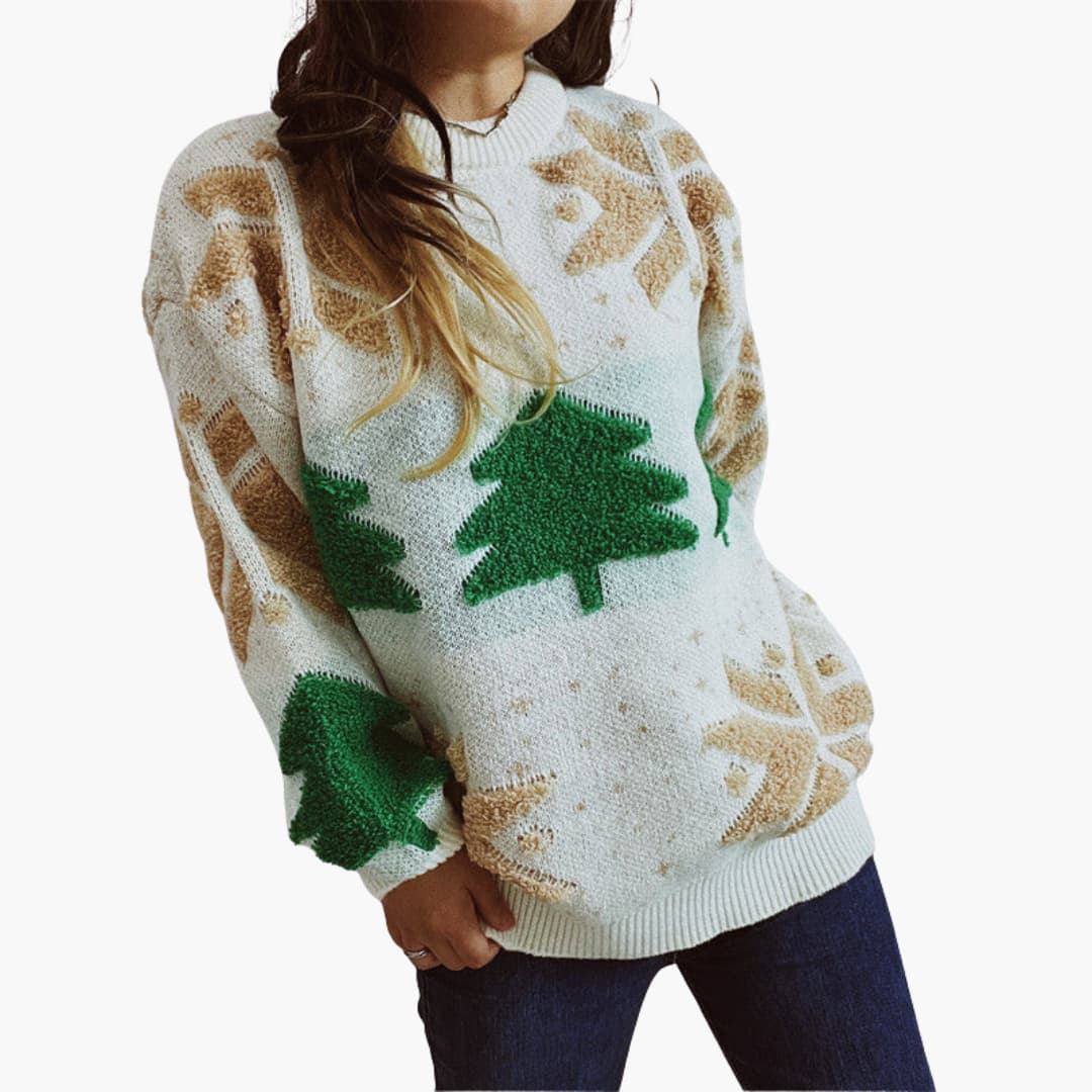 Weihnachtspullover für Damen mit festlichem Motiv 2