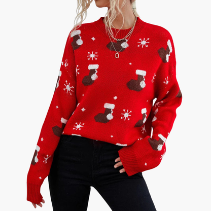 Weihnachtspullover für Damen mit festlichem Motiv 3