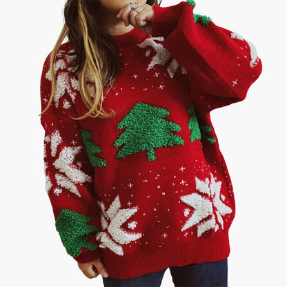 Weihnachtspullover für Damen mit festlichem Motiv 3