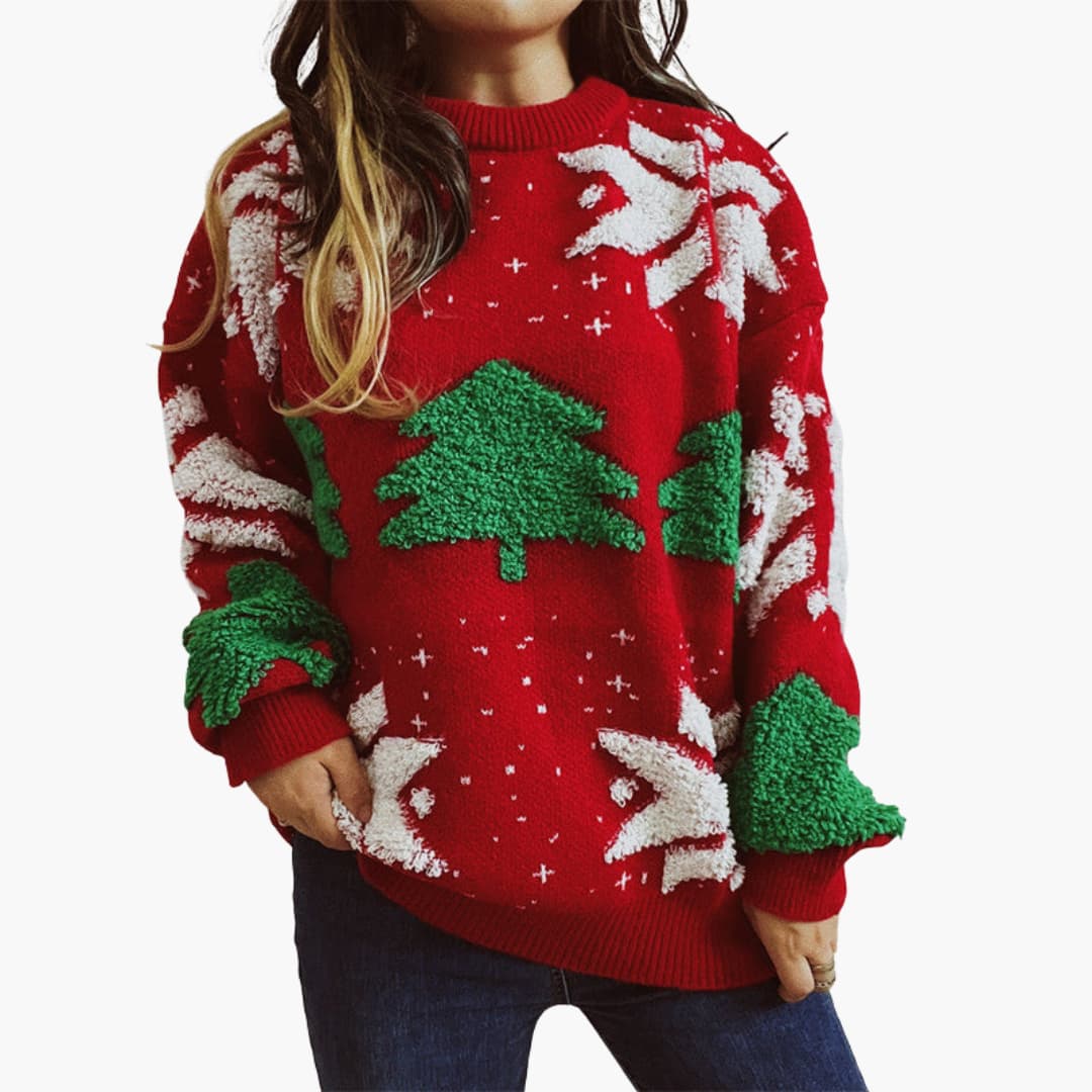 Weihnachtspullover für Damen mit festlichem Motiv 4