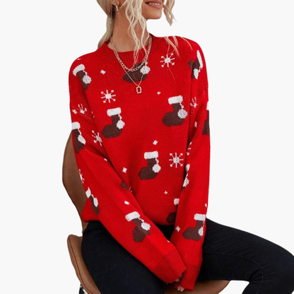 Weihnachtspullover für Damen mit festlichem Motiv 4