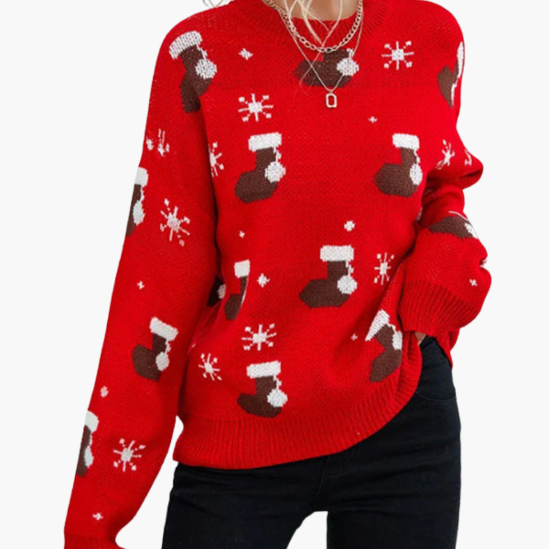 Weihnachtspullover für Damen mit festlichem Motiv 5