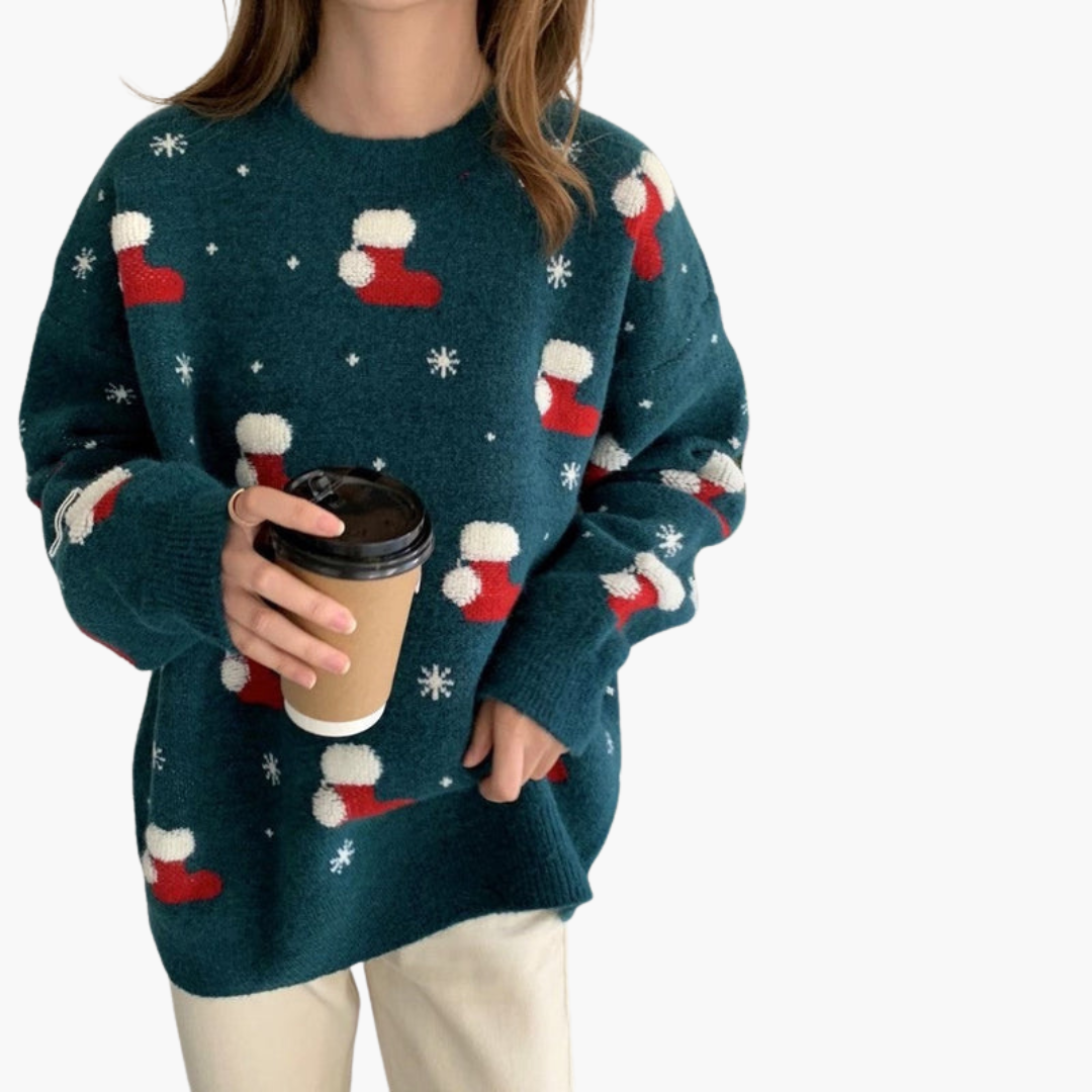 Weihnachtspullover für Damen mit festlichem Motiv 7