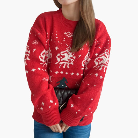 Weihnachtspullover für Damen mit festlichen Motiven 0