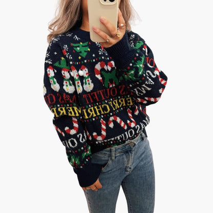 Weihnachtspullover für Damen mit nordischem Design 5