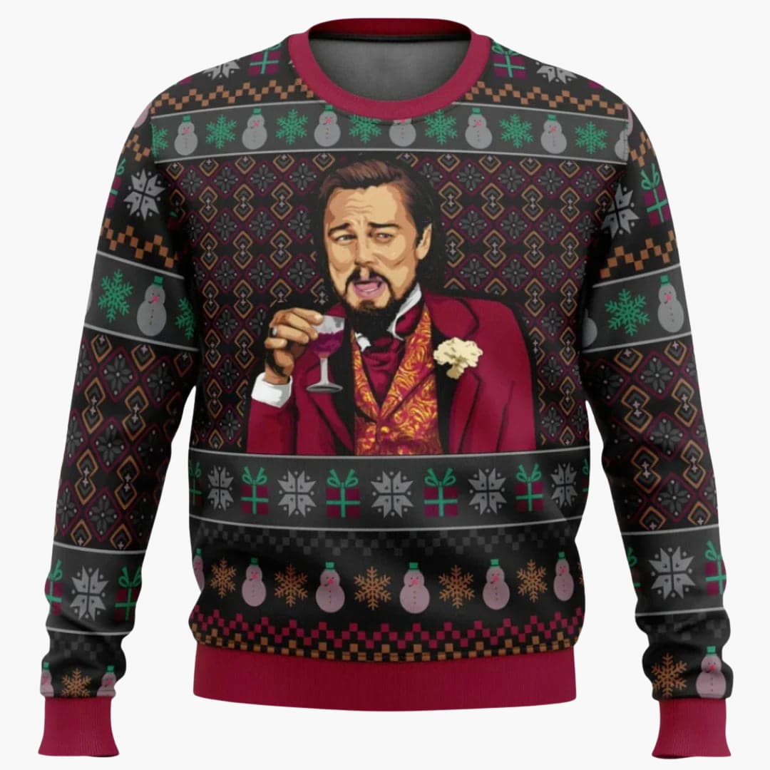 Weihnachtspullover für Herren mit festlichem Muster und Rundhalsausschnitt 0
