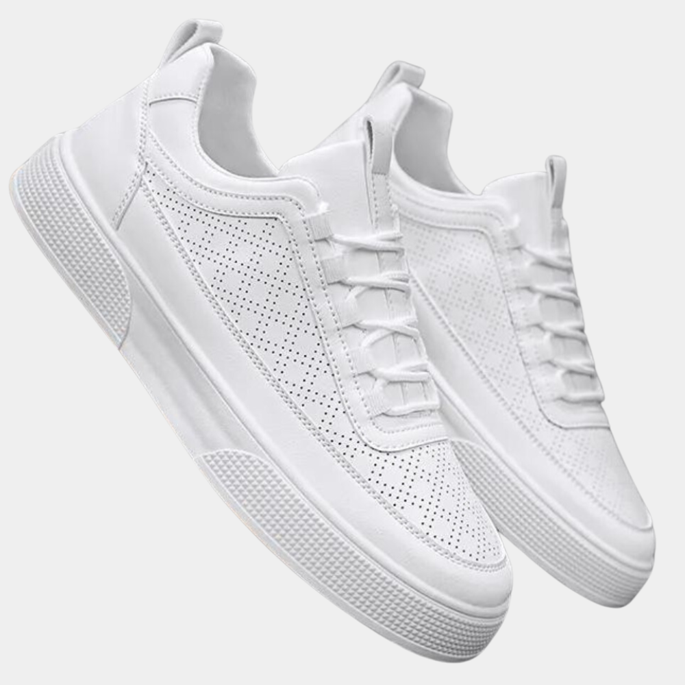 Männer Sneaker Leicht Sommerweiß Slip-On - BerlinGlamour