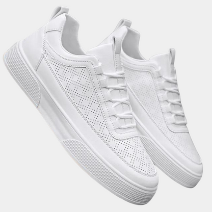 Männer Sneaker Leicht Sommerweiß Slip-On - BerlinGlamour
