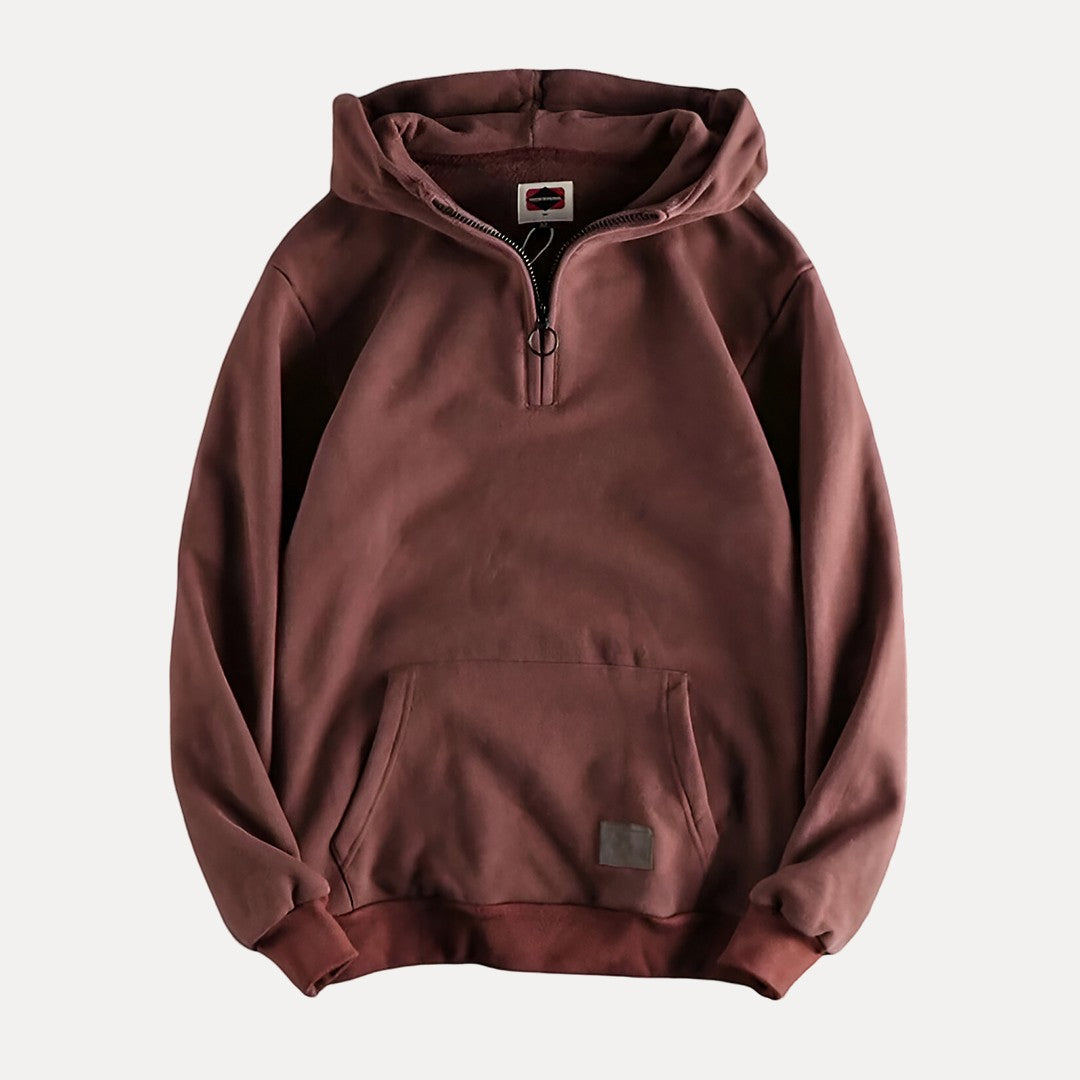 Herren Kapuzenpullover Bequem Reißverschluss Pullover Modern - BerlinGlamour