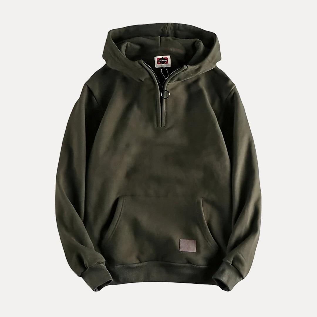 Herren Kapuzenpullover Bequem Reißverschluss Pullover Modern