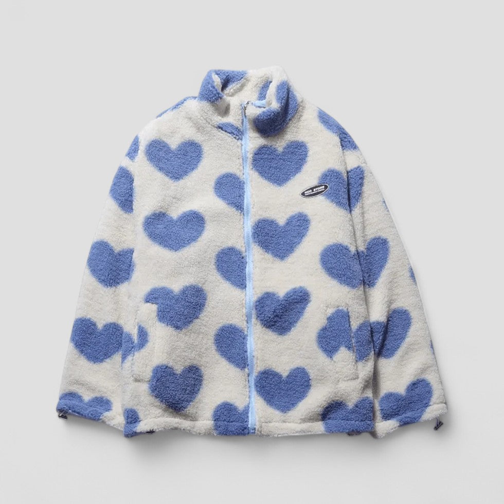 Wendbare Pufferjacke mit Futter mit Herz-Print 5