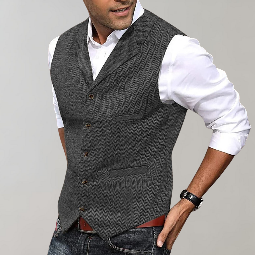 Herren Anzug Weste Slim Fit Elegant