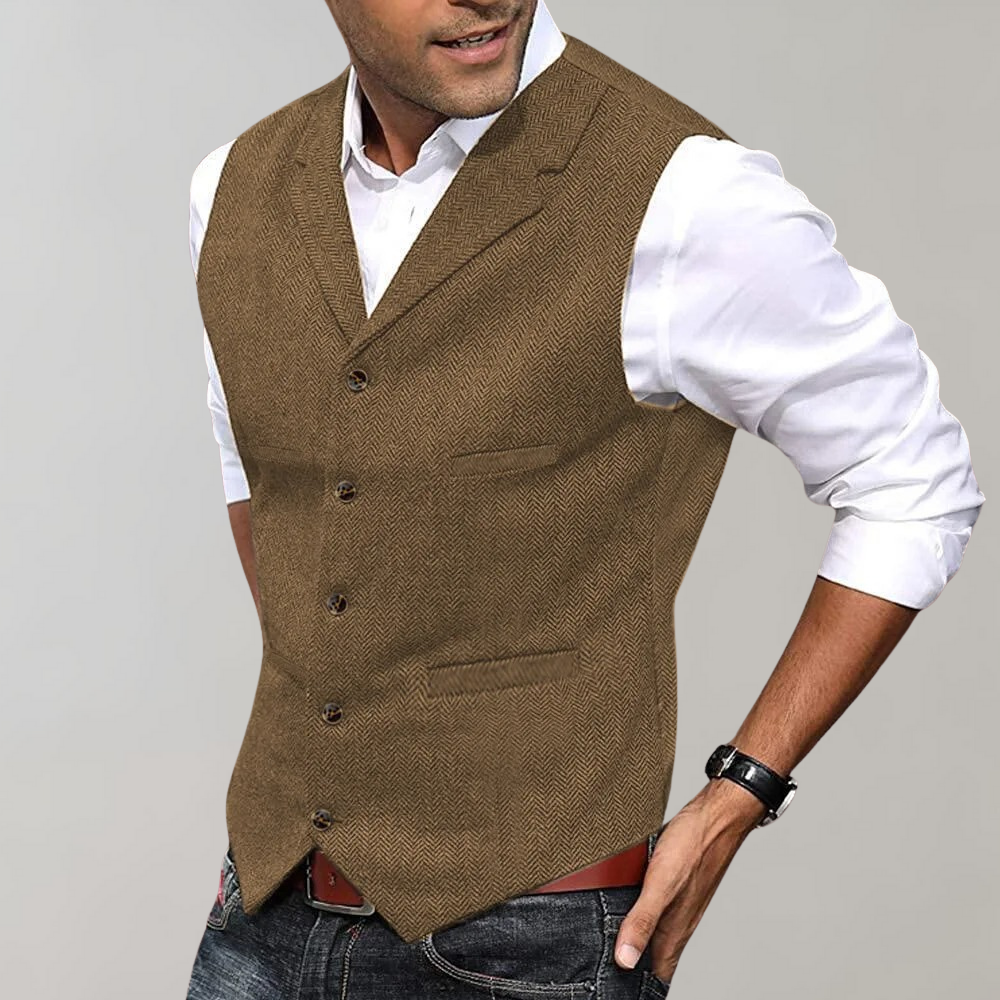 Herren Anzug Weste Slim Fit Elegant
